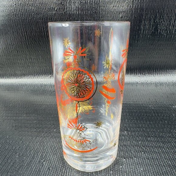 Beaver Valley Merry Christmas Tree Highball Tumblers Drinking Glasses Set 4 VTG - Picture 4 of 9